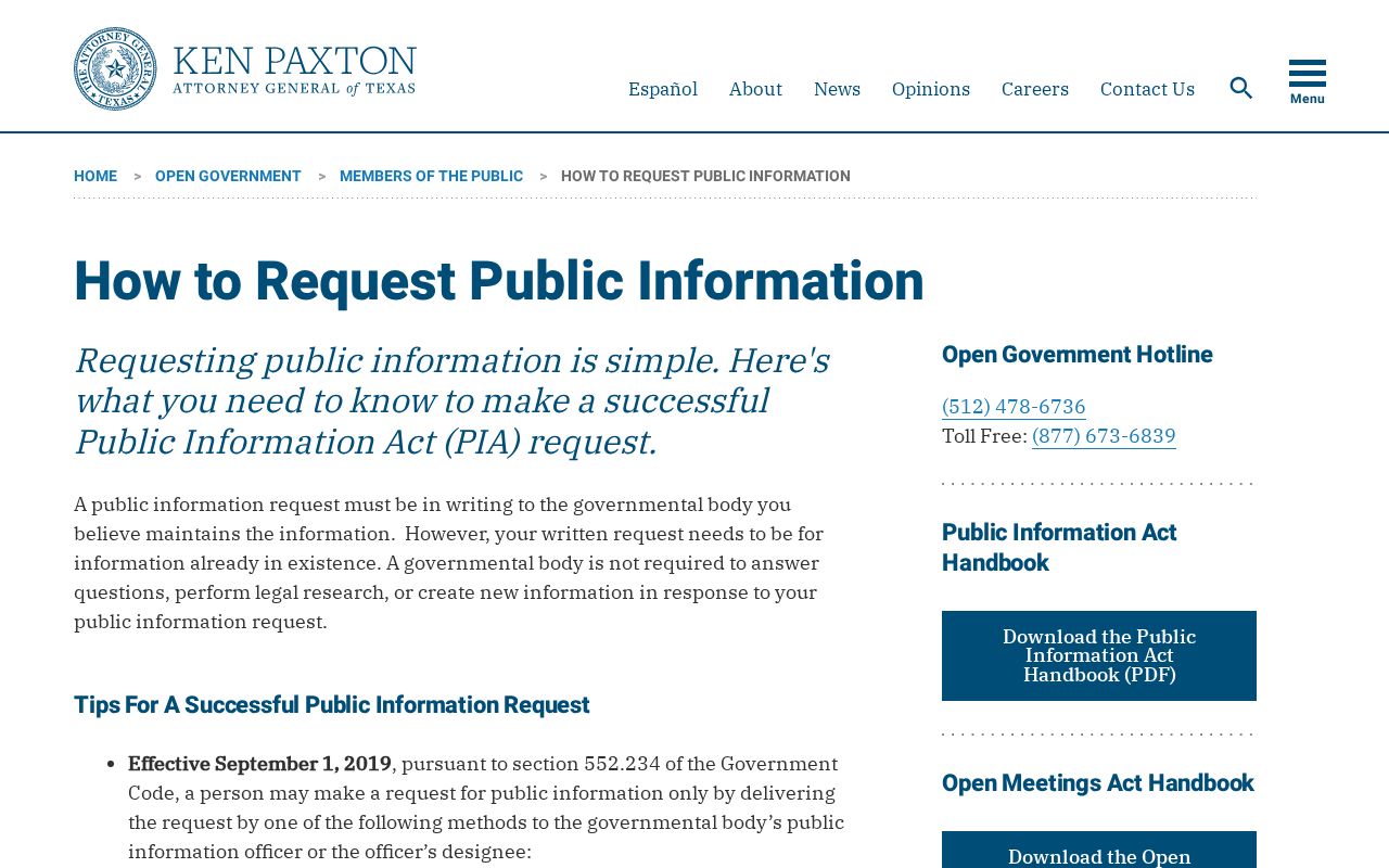 Briscoe County warrant record requests, Texas Attorney General written request methods
